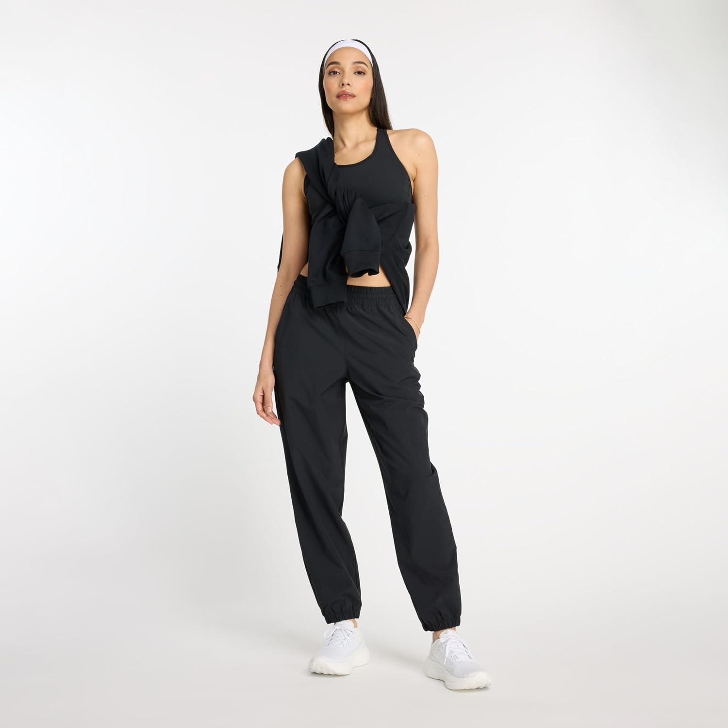 image:imageNew Balance Womens Athletics Stretch Woven JoggerBlack