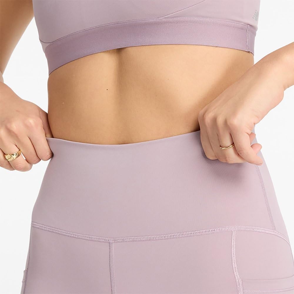 image:imageNew Balance Womens Nb Sleek Pocket High Rise Short 6Ice Wine