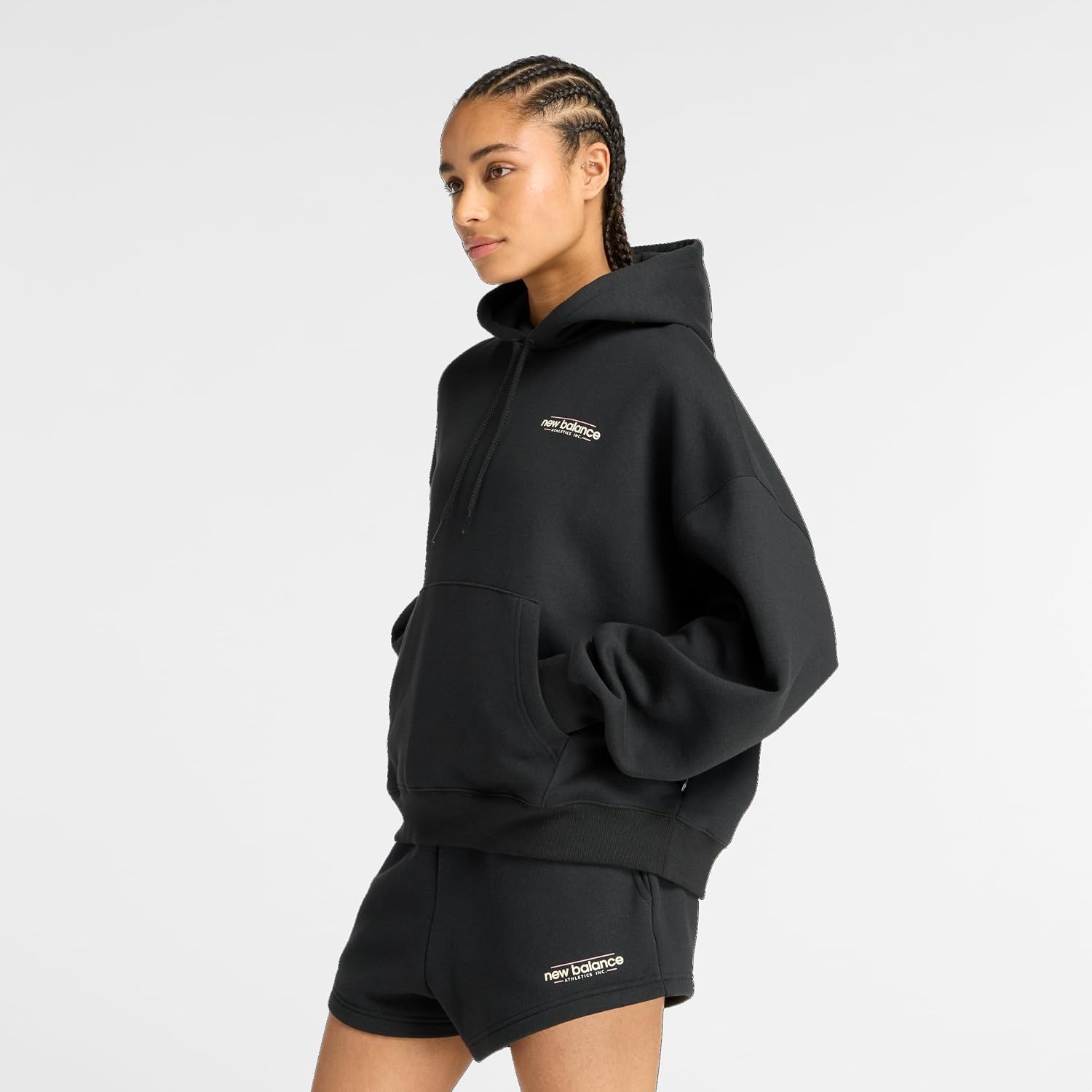 image:imageNew Balance Womens Reimagined Fleece Oversized HoodieBlack