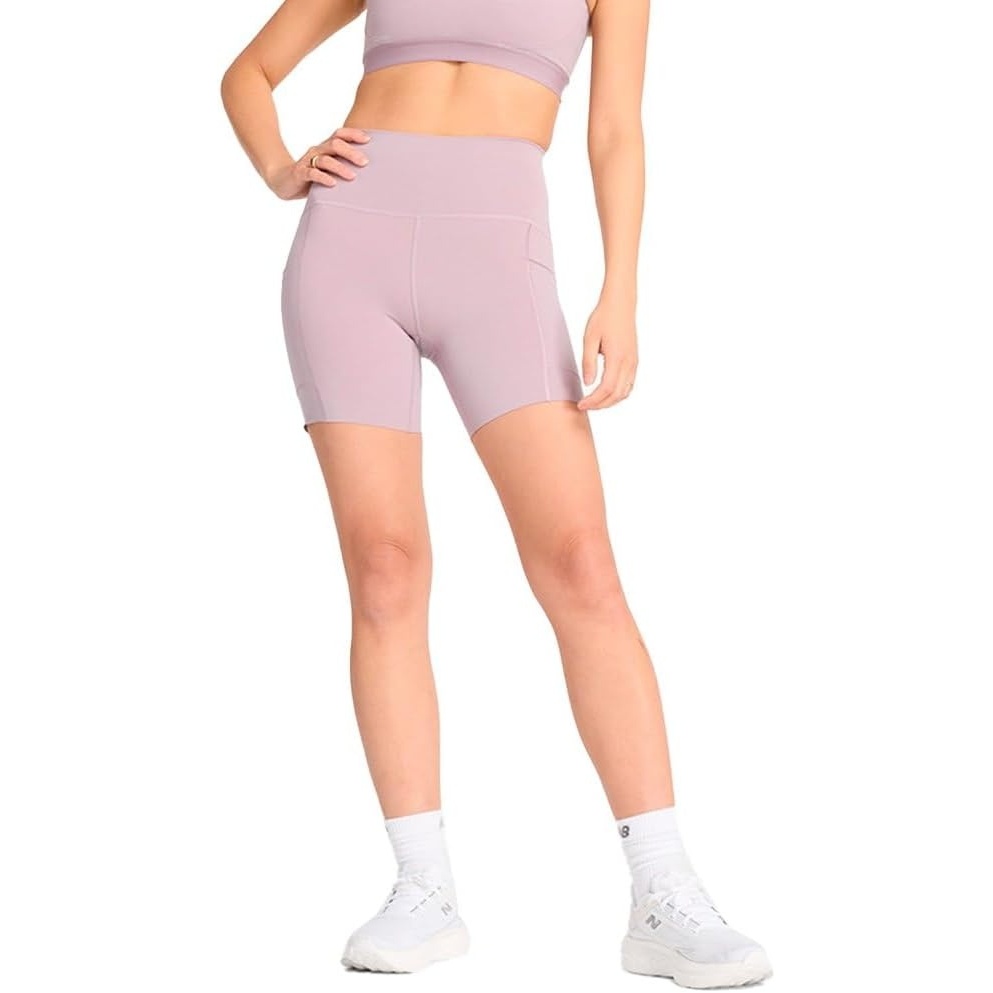 image:imageNew Balance Womens Nb Sleek Pocket High Rise Short 6Ice Wine