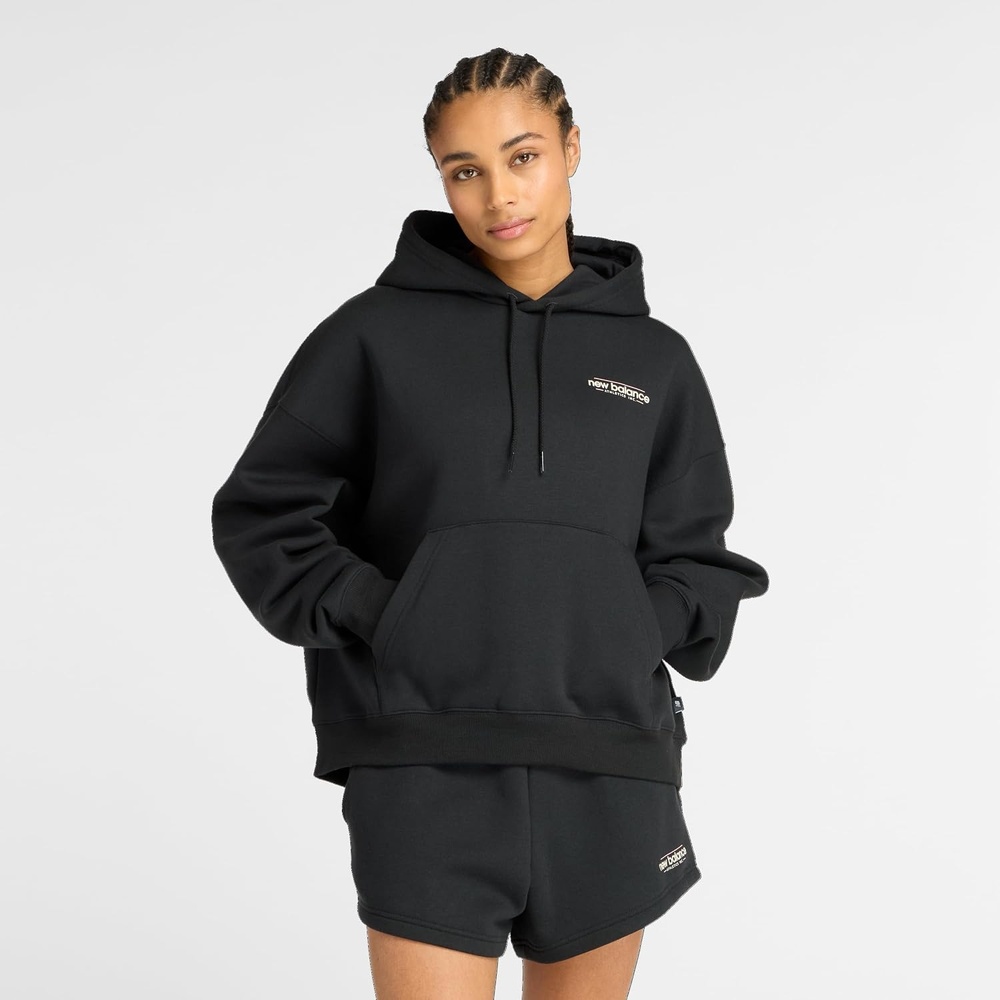 image:imageNew Balance Womens Reimagined Fleece Oversized HoodieBlack