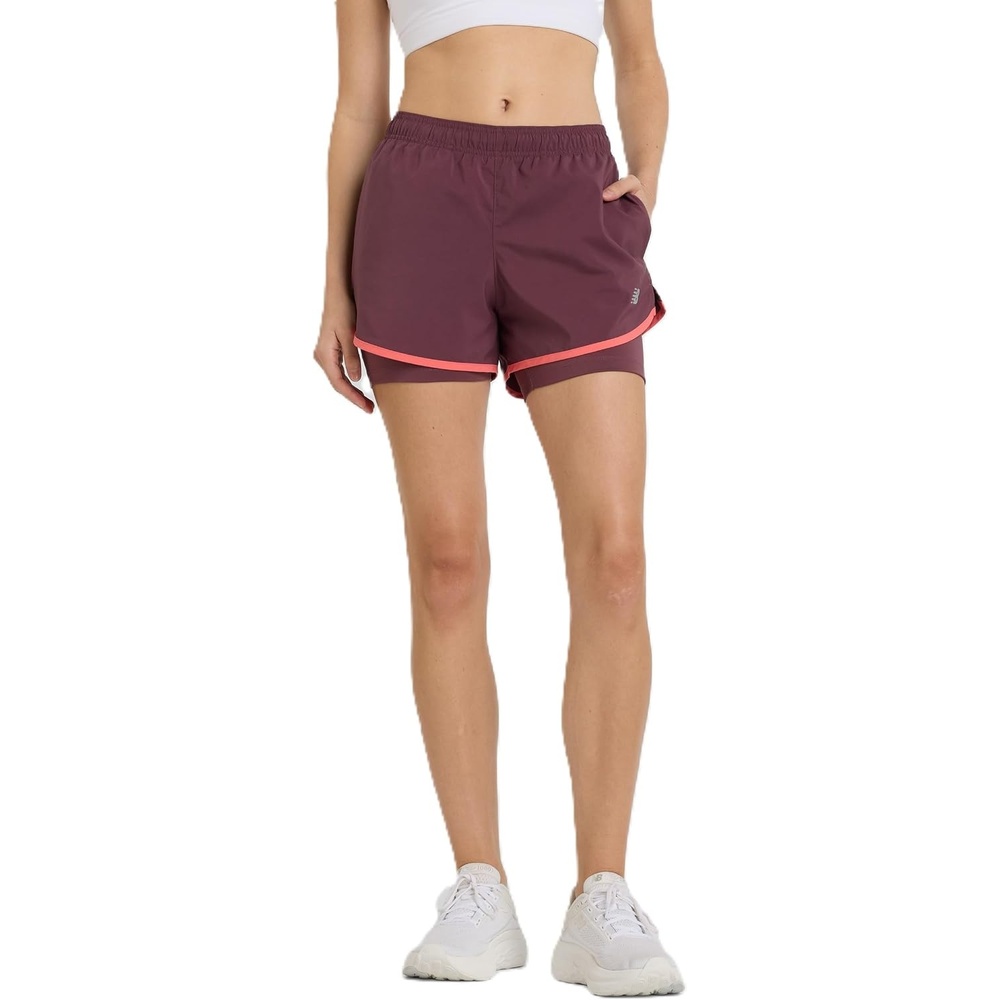 image:imageNew Balance Womens Sport Essentials 2in1 Short 3Faded Plum