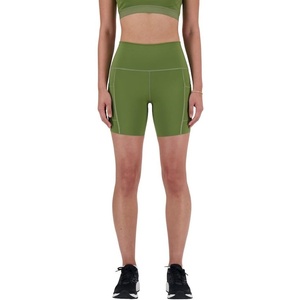 New Balance Women’s Nb Sleek Pocket High Rise Short 6″(Dark Olivine)