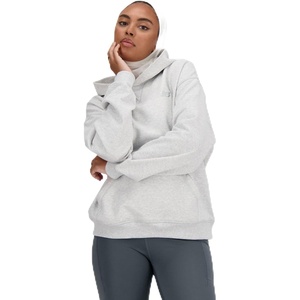 New Balance womens Athletics French Terry Hoodie(Ash Heather)