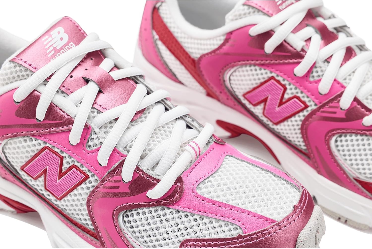 image:imageNew Balance Boys SneakersPink SatinShadow Red
