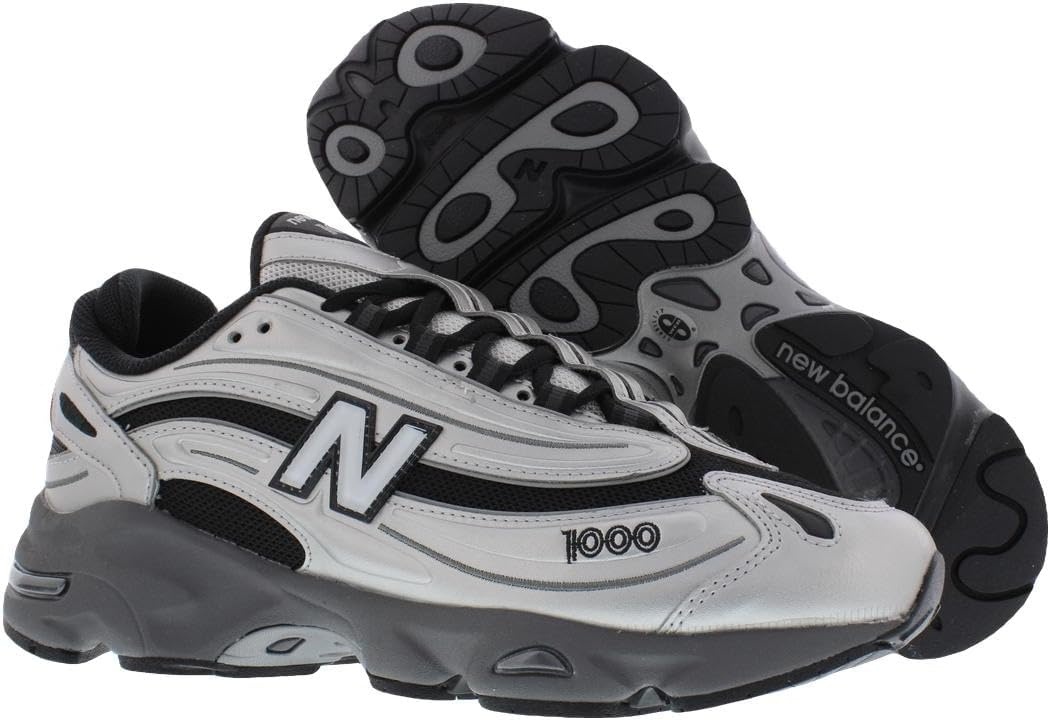 image:imageNew Balance Mens 1000 SneakersGreyForest GreenSilver Grey