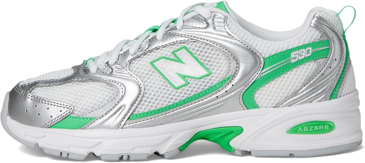 image:imageNew Balance Mens 530 Walking ShoesSilver MetallicGreen Apple