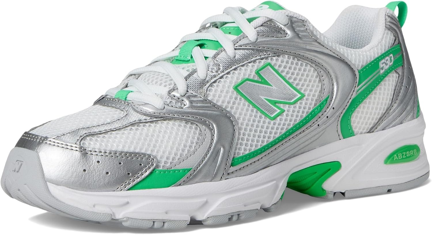 image:imageNew Balance Mens 530 Walking ShoesSilver MetallicGreen Apple