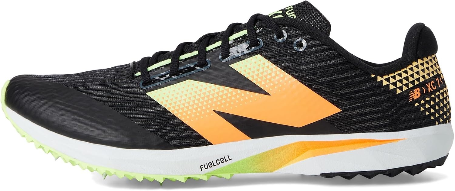 image:imageNew Balance Unisex Adult FuelCell Xc7 V5 Cross Trainer ShoesBlackBleached Lime Glo 2