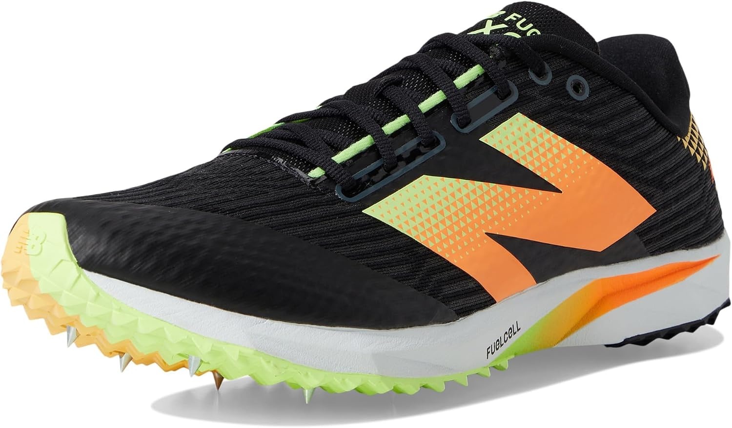 image:imageNew Balance Unisex Adult FuelCell Xc7 V5 Cross Trainer ShoesBlackBleached Lime Glo 2