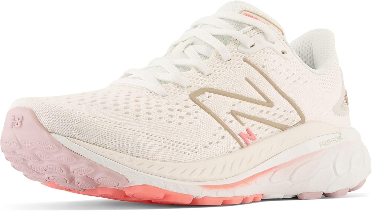 image:imageNew Balance Womens Fresh Foam X 860 V13WhiteLight Gold MetallicGrapefruit