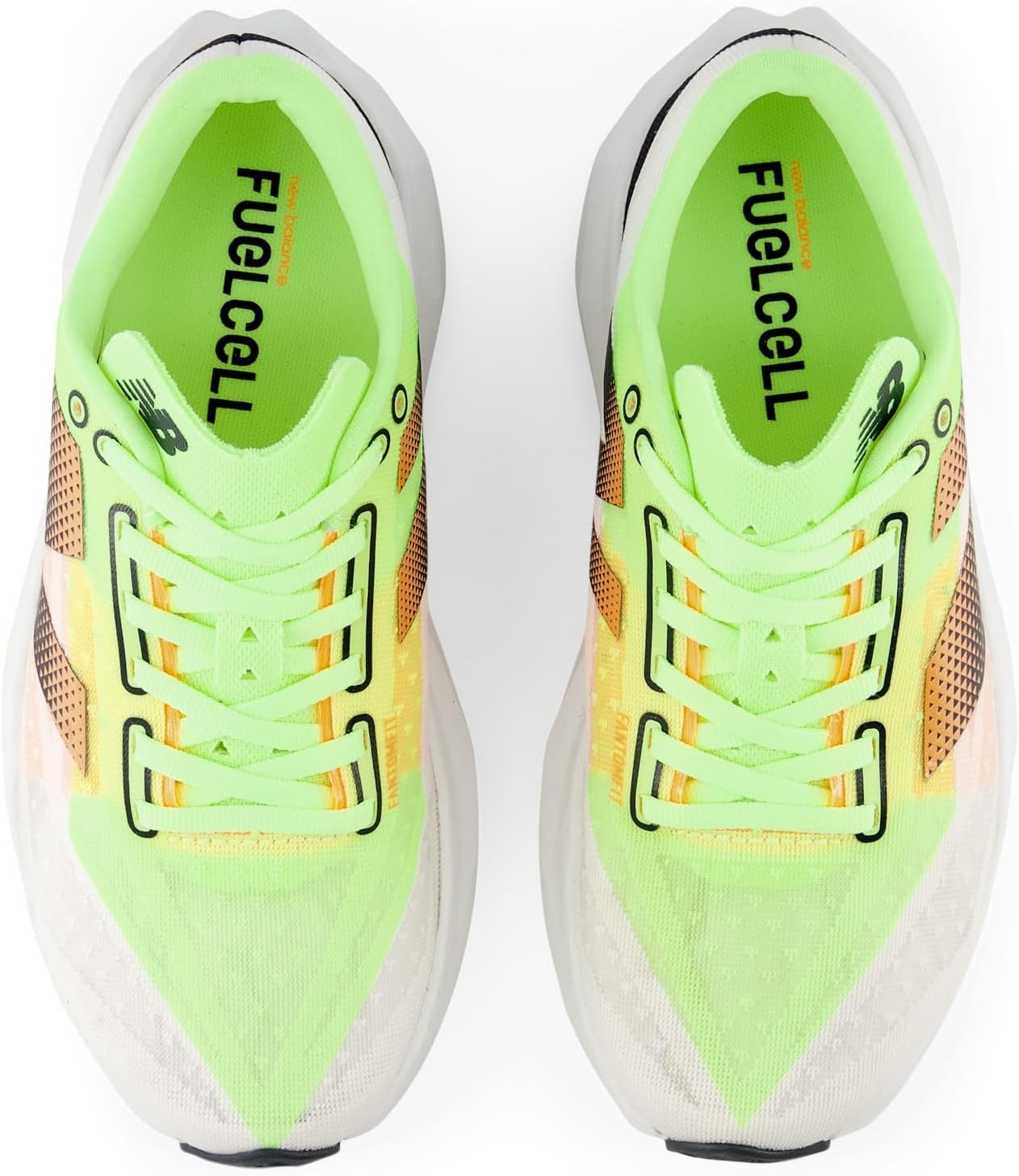image:imageNew Balance Womens FuelCell Rebel V4WhiteBleached Lime GloHot Mango