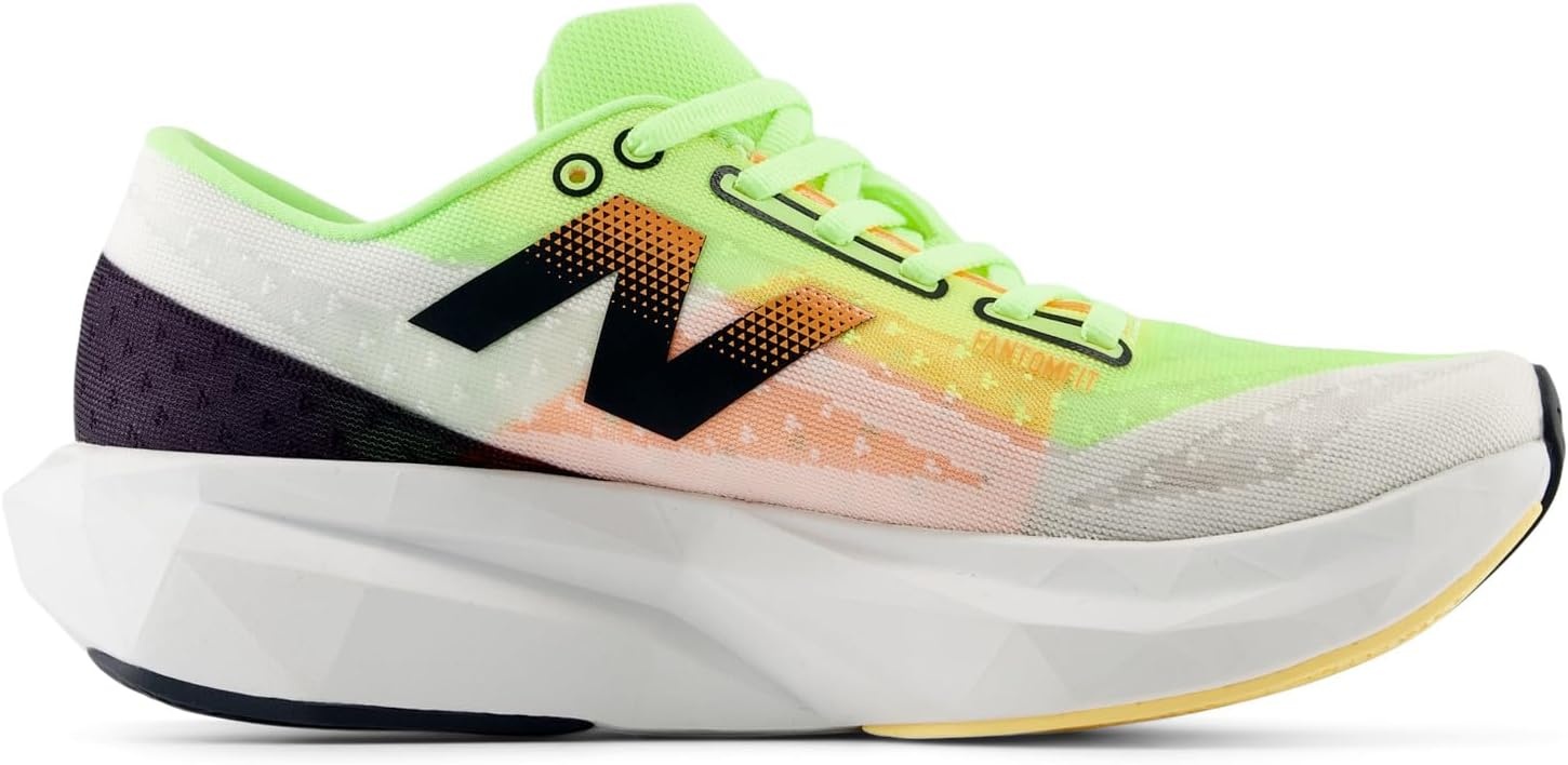 image:imageNew Balance Womens FuelCell Rebel V4WhiteBleached Lime GloHot Mango