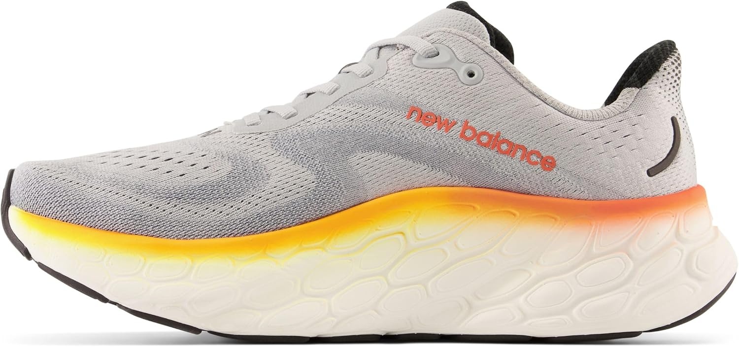 image:imageNew Balance mens Fresh Foam X More V4Aluminum GreyNeon DragonflyHot Marigold
