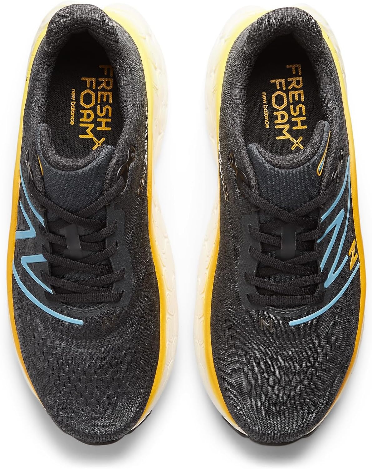 image:imageNew Balance mens Fresh Foam X More V4BlackCoastal BlueGinger Lemon
