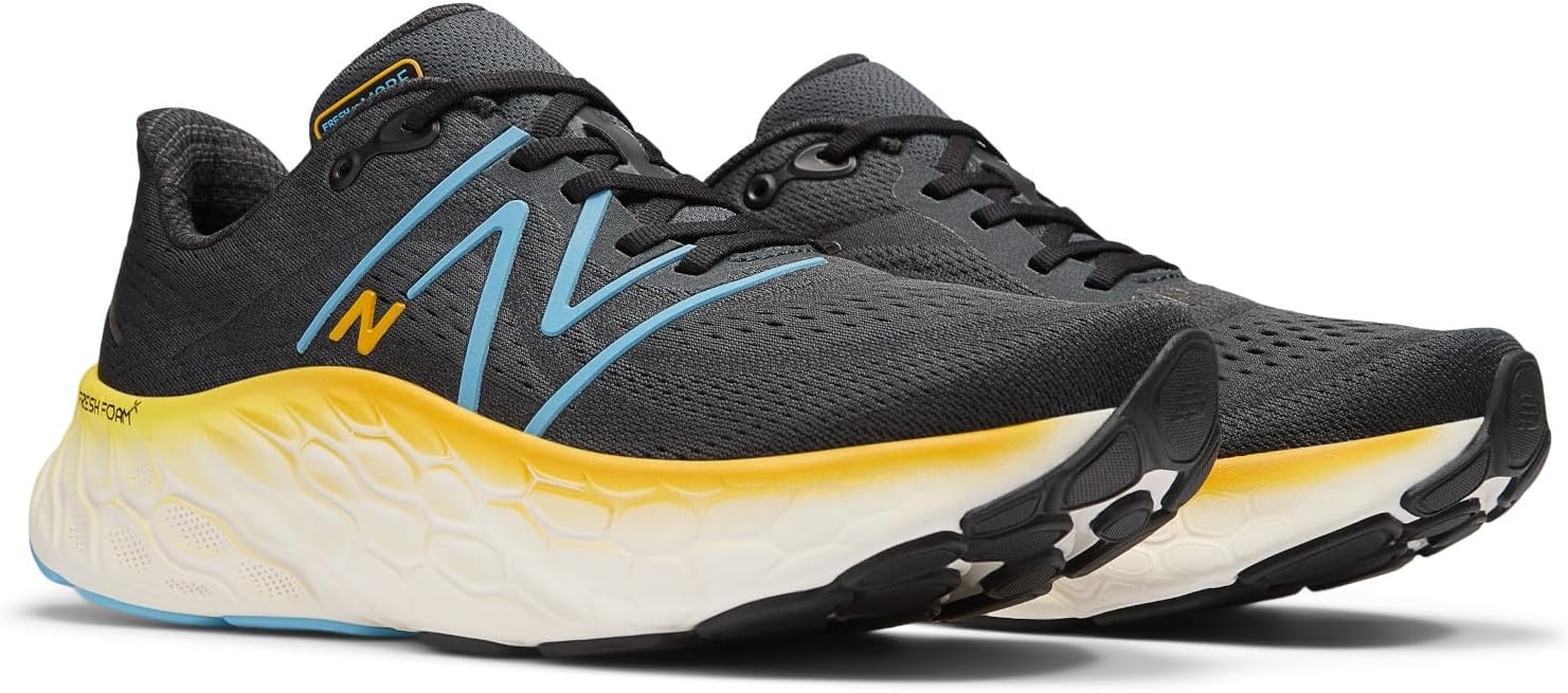 image:imageNew Balance mens Fresh Foam X More V4BlackCoastal BlueGinger Lemon