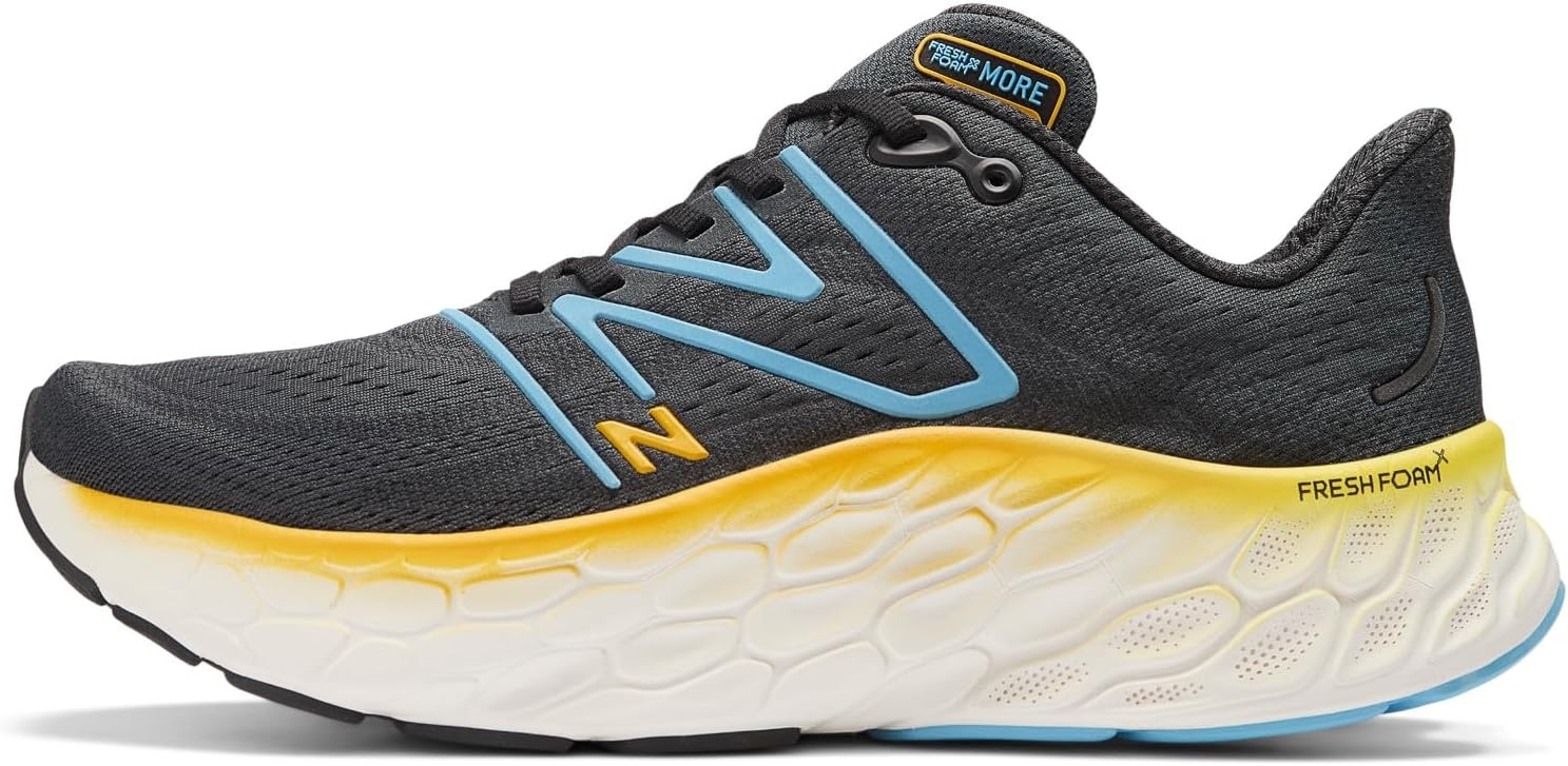 image:imageNew Balance mens Fresh Foam X More V4BlackCoastal BlueGinger Lemon