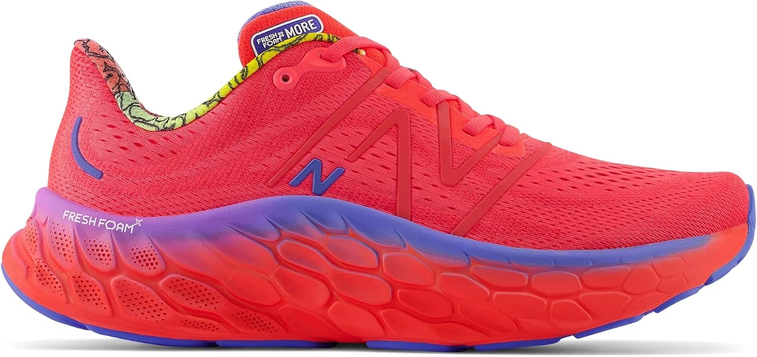 image:imageNew Balance mens Fresh Foam X More V4Electric RedBright Lapis