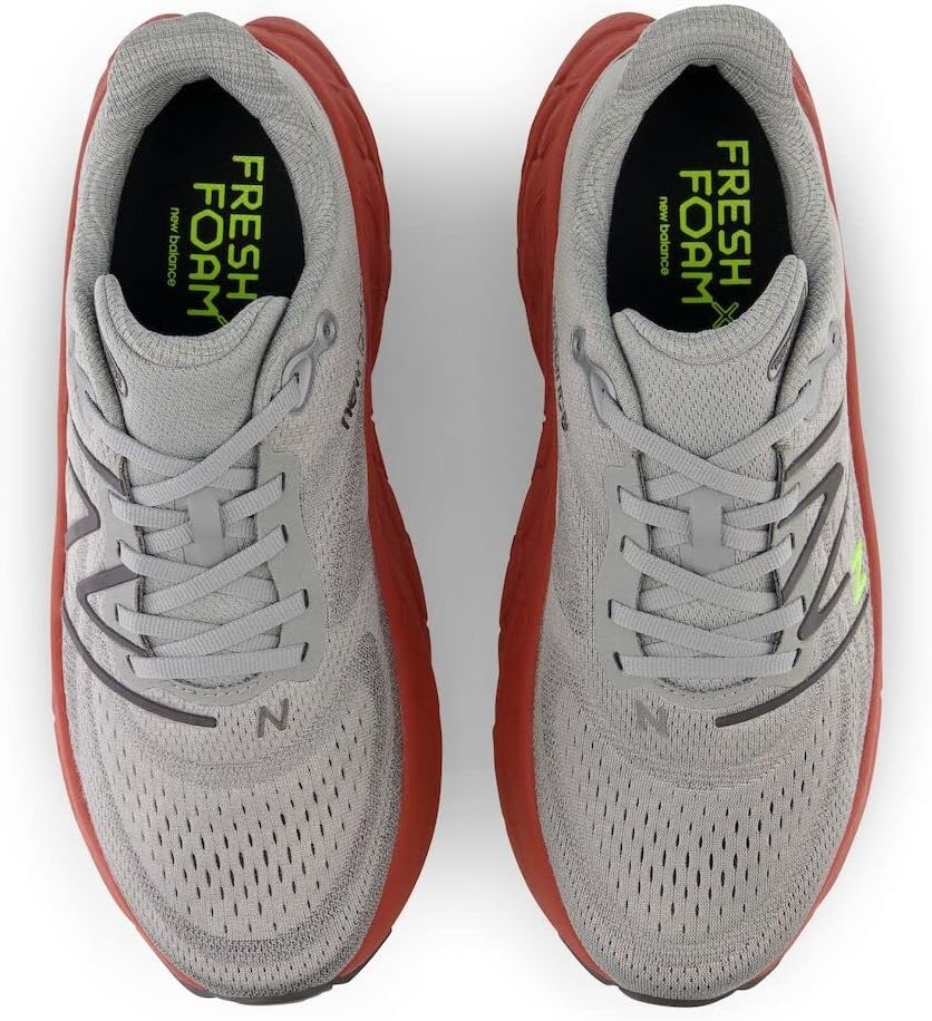 image:imageNew Balance mens Fresh Foam X More V4Harbor GreyBrick Red