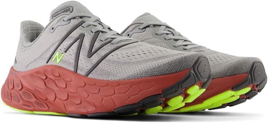 image:imageNew Balance mens Fresh Foam X More V4Harbor GreyBrick Red