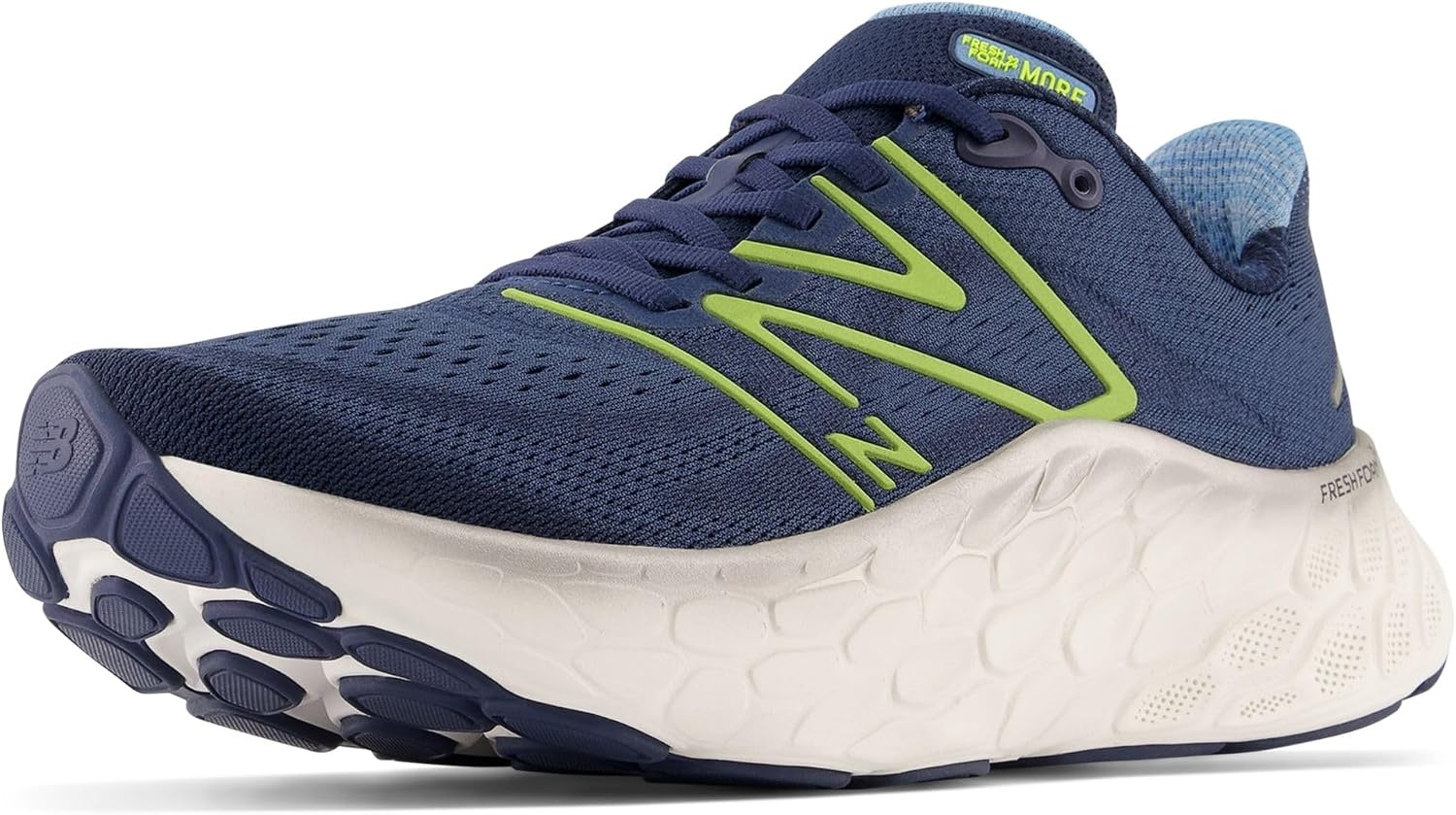 image:imageNew Balance mens Fresh Foam X More V4Nb NavyCosmic PineappleHeritage Blue