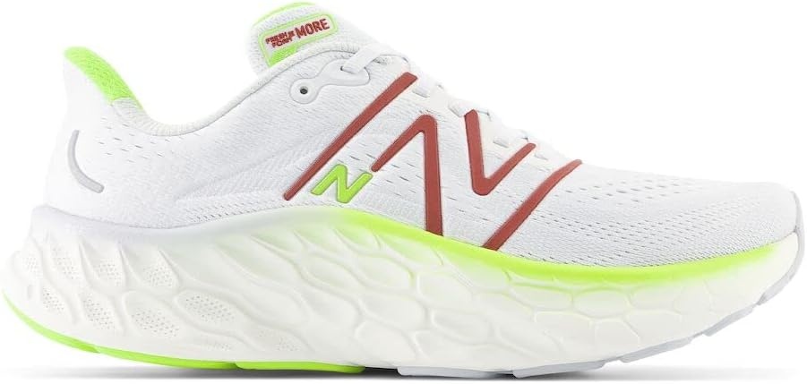 image:imageNew Balance mens Fresh Foam X More V4Quartz GreyThirty WattBrick Red