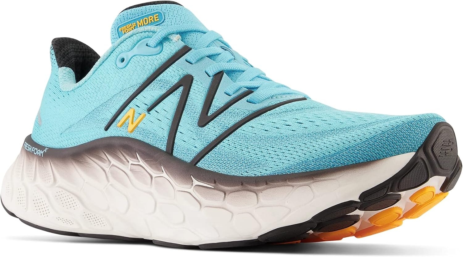 image:imageNew Balance mens Fresh Foam X More V4Summer AquaBlackHot Marigold