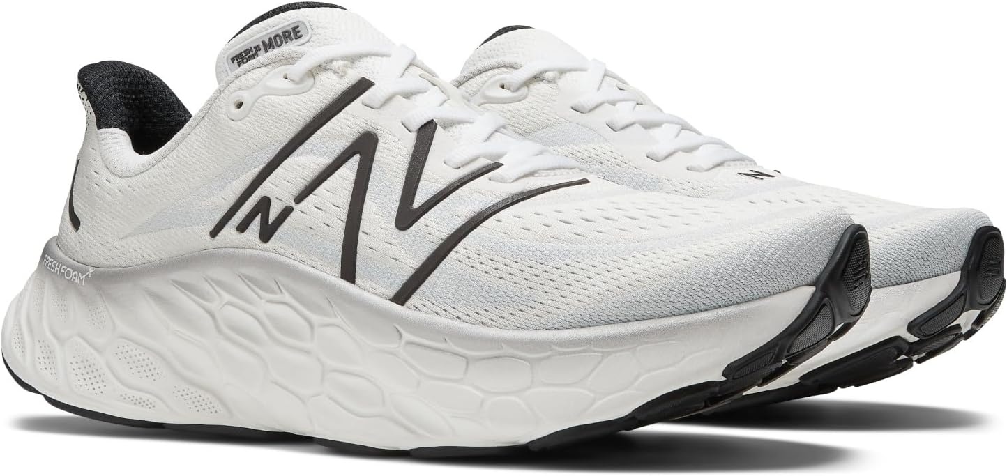 image:imageNew Balance mens Fresh Foam X More V4WhiteBlack MetallicBlack