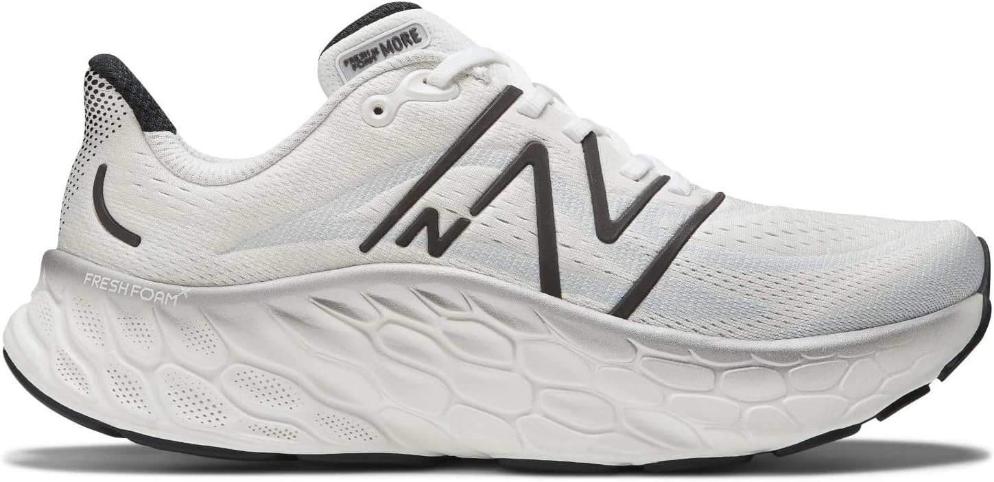 image:imageNew Balance mens Fresh Foam X More V4WhiteBlack MetallicBlack