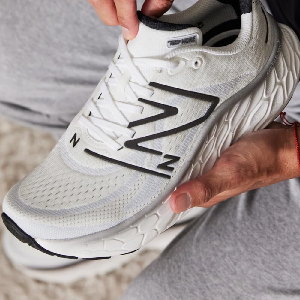 image:imageNew Balance mens Fresh Foam X More V4WhiteBlack MetallicBlack
