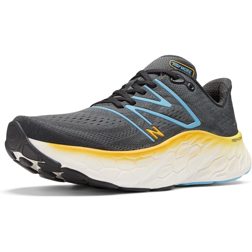 image:imageNew Balance mens Fresh Foam X More V4BlackCoastal BlueGinger Lemon
