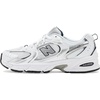 New Balance Boys’ Sneakers(White/Natural Indigo/Silver Metallic)