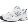 New Balance Boys’ Sneakers(White/Natural Indigo/Silver Metallic)