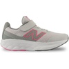 New Balance Kid’s 520 Hook & Loop Running Shoe (Little Kid)(Grey Matter/Signal Pink)