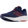 New Balance Kid’s 520 Hook & Loop Running Shoe (Little Kid)(Nb Navy/True Red)