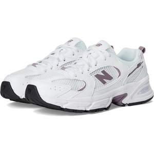 New Balance Boys’ Sneakers(White/Dark Ice Wine)