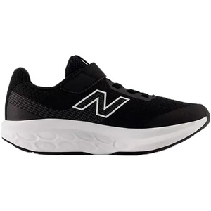 New Balance Kid’s 520 Hook & Loop Running Shoe (Little Kid)(Black/Nb 103 White)