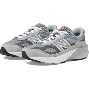 New Balance Kid’s 990 V6 Sneaker, Grey/Silver, 11 Medium US
