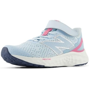 New Balance Kids’ Fresh Foam Arishi V4 Bungee(Quarry Blue/Real Pink/Chrome Blue)