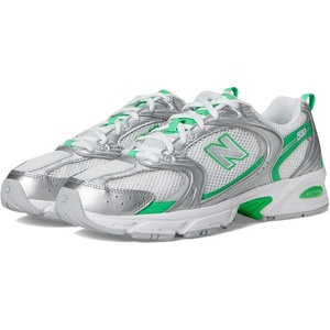 New Balance Men’s 530 Walking Shoes(Silver Metallic/Green Apple)