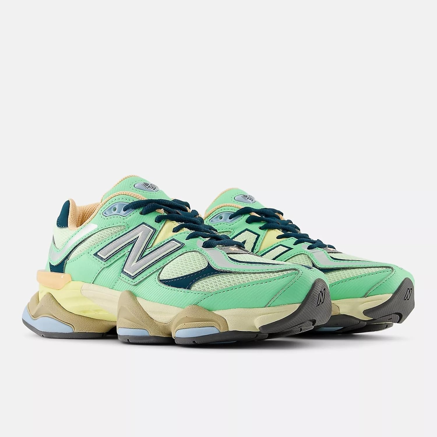 image:imageNew Balance Mens 9060 SneakersSweetgrassDeep OceanSilver Metallic