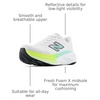 New Balance Women’s Fresh Foam X More v6 Running Shoe, White/Bright Mint, 9