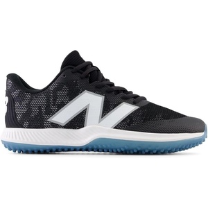 New Balance Unisex FuelCell 4040 V7 Turf Trainer Baseball Shoe,Black/Optic White,Men 11.5 / Women 13