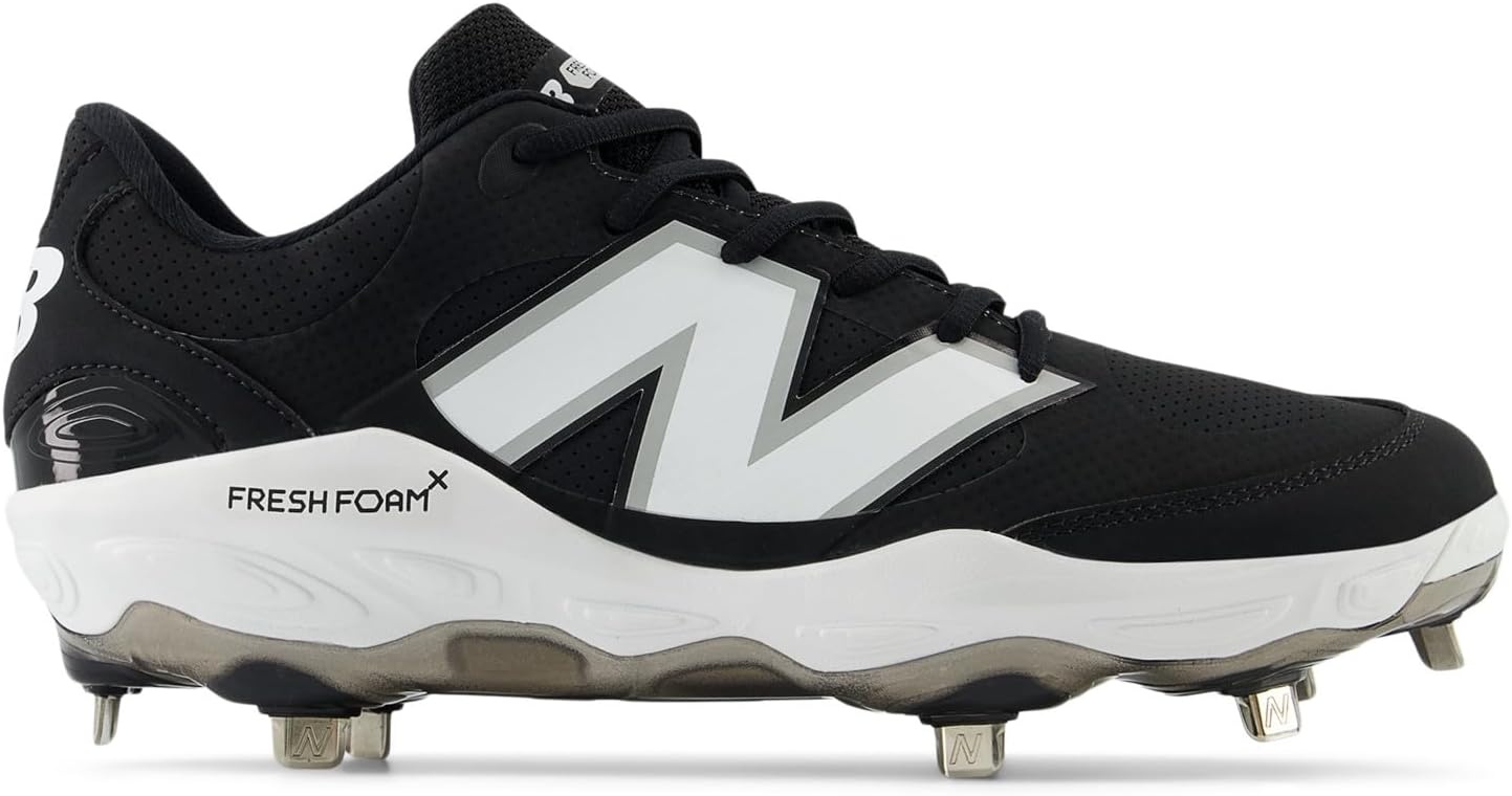 image:imageNew Balance Mens Fresh Foam X 3000 V7 Baseball Shoe Black SyntheticWhite 7 W
