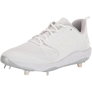 New Balance Men’s Fresh Foam X 3000 V6 Metal Baseball Shoe, Pearl/White, 16 M