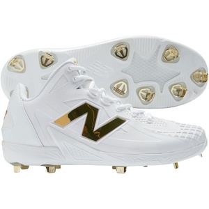 New Balance Men’s Ohtani 1 Metal Baseball Cleats White/Gold Medium 12