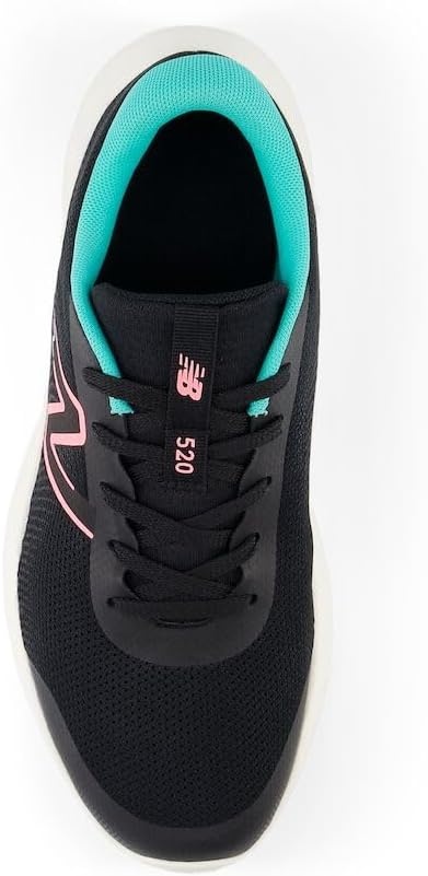 image:imageNew Balance Kids 520v8 Big KidBlackUltra PinkCyber Jade