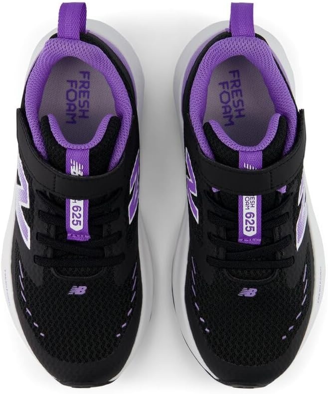 image:imageNew Balance Kids 625 Hook amp Loop Running Shoe Little KidBlackViolet Crush