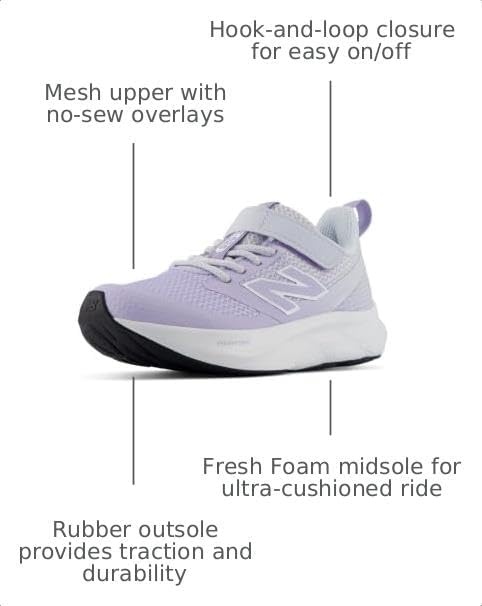 image:imageNew Balance Kids 625 Hook amp Loop Running Shoe Little KidSmoked VioletFresh Air