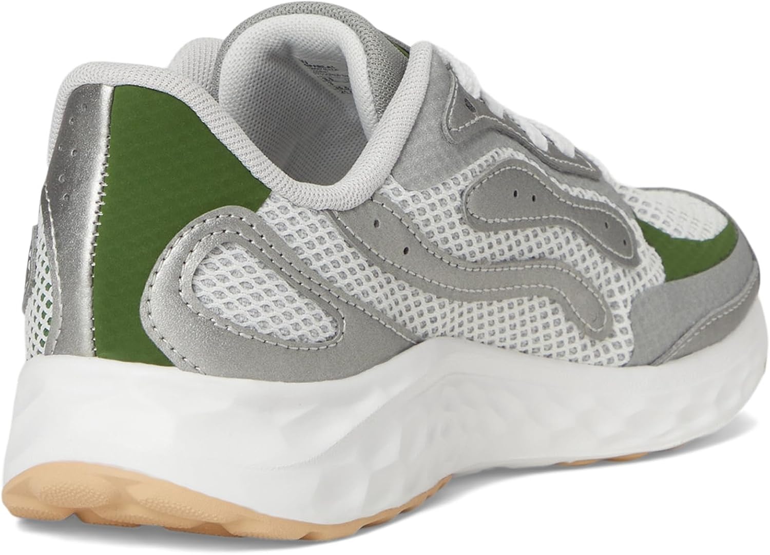 image:imageNew Balance Kids Fresh Foam Arishi Lux V1 LaceupRaincloudDark Silver MetallicAlpine Green